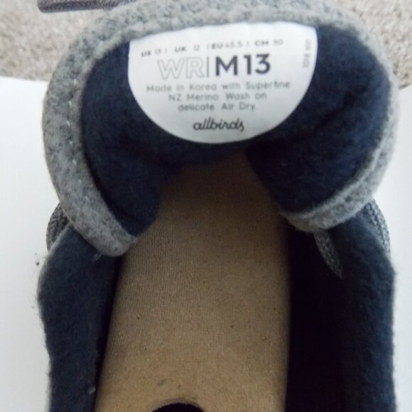 allbirds Grey Men's Wool Runner Size 13 - Picture 5 of 13